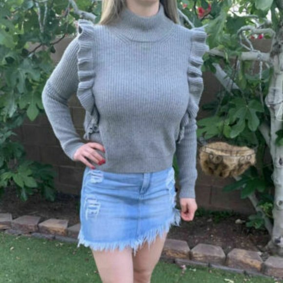 BEBE Turtleneck Sweater Top TUNIC BLOUSE, SIZE S/M - Picture 2 of 6